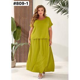 Фотография Костюм женский 809-1 l.green р.50-60 "ZLATA" недорого оптом от прямого поставщика