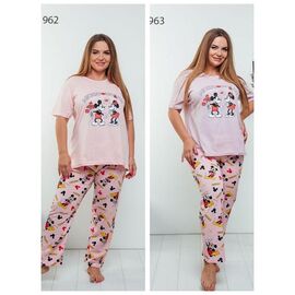 Піжама легка жіноча 11962 pink р.XL-4XL "Vehuiah" недорого оптом від прямого постачальника