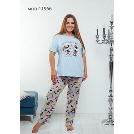 Піжама легка жіноча 11966 l.blue р.XL-4XL "Vehuiah" недорого оптом від прямого постачальника