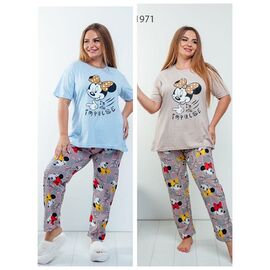 Піжама легка жіноча 11971 l.blue р.XL-4XL "Vehuiah" недорого оптом від прямого постачальника