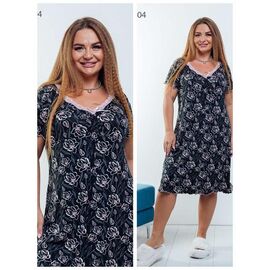 Нічня жіноча VH101 black р.3XL-5XL "Vehuiah" недорого оптом від прямого постачальника