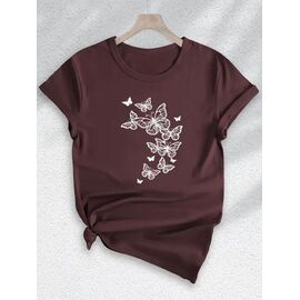 футболка жіноча AL44 brown р.M-3XL "Алия" недорого оптом від прямого постачальника