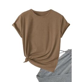футболка жіноча AL49 brown р.M-3XL "Алия" недорого оптом від прямого постачальника
