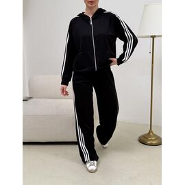 Костюм спортивний жіночий теплий 5001 black р.42-52 "LINDA" недорого оптом від прямого постачальника