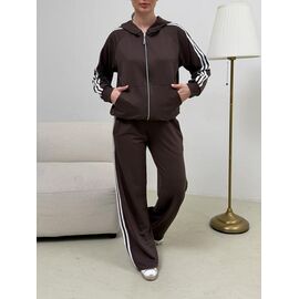 Костюм спортивний жіночий теплий 5001 brown р.42-52 "LINDA" недорого оптом від прямого постачальника