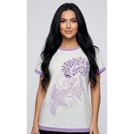 футболка жіноча 25022 white-lilac р.50-56 "PULSE" недорого оптом від прямого постачальника