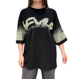 футболка жіноча 25109 black р.48-56 "PULSE" недорого оптом від прямого постачальника