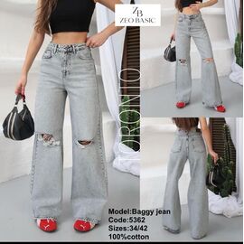 Джинси жіночі 5362 l.grey р.34-42 "Jeans Style" недорого оптом від прямого постачальника