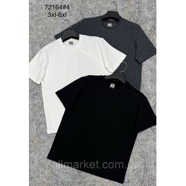 Фотография Футболка мужская молодёжная полу-батал р-р оверсайз 3XL-6XL (3цв) "PROSTOMEN" недорого оптом от прямого поставщика