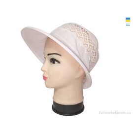 Панама жіноча Літо 0709 білий (4 шт. р.сітка56-60) "Mabi" недорого оптом від прямого постачальника