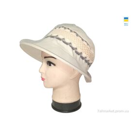 Панама жіноча Літо 0710 бежевий (4 шт. р.сітка56-60) "Mabi" недорого оптом від прямого постачальника