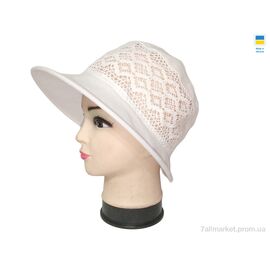 Панама жіноча Літо 0711 білий (4 шт. р.сітка56-60) "Mabi" недорого оптом від прямого постачальника