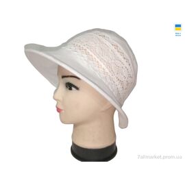 Панама жіноча Літо 0699 білий (4 шт. р.сітка56-60) "Mabi" недорого оптом від прямого постачальника