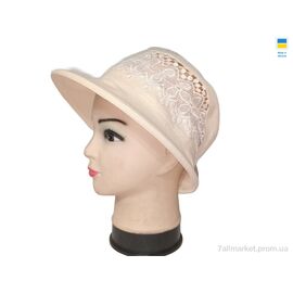 Панама жіноча Літо 0700 бежевий (4 шт. р.сітка56-60) "Mabi" недорого оптом від прямого постачальника