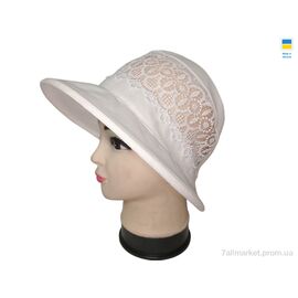 Панама жіноча Літо 0703 білий (4 шт. р.сітка56-60) "Mabi" недорого оптом від прямого постачальника