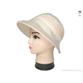 Панама жіноча Літо 0704 бежевий (4 шт. р.сітка56-60) "Mabi" недорого оптом від прямого постачальника