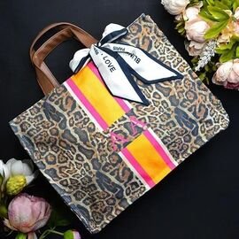 Жіноча сумка 23-3 brown-yellow р.41*31*16 "Luna-bag" недорого оптом від прямого постачальника