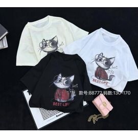 Фотография Футболка детская на девочку 88772 black р.130-170 "Meloria" недорого оптом от прямого поставщика