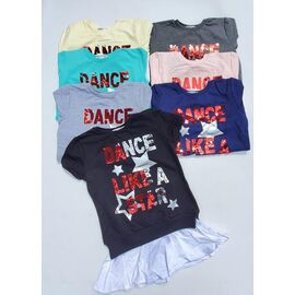 Фотография Туника детская лёгкая на девочку ML4734 beige р.8-14 "Meloria" недорого оптом от прямого поставщика