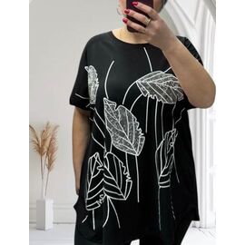 футболка жіноча 25009 black р.54-64 "Elena&Vika" недорого оптом від прямого постачальника