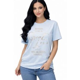 футболка жіноча 25033 l.blue р.46-50 "Elena&Vika" недорого оптом від прямого постачальника