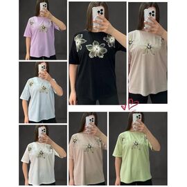 футболка жіноча 25034 l.beige р.46-52 "Elena&Vika" недорого оптом від прямого постачальника