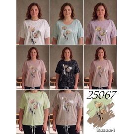 футболка жіноча 25067 pink р.48-54 "Elena&Vika" недорого оптом від прямого постачальника