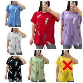 футболка жіноча 25312 red р.52-56 "Elena&Vika" недорого оптом від прямого постачальника