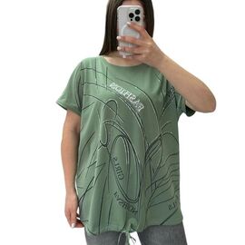 футболка жіноча 25315 khaki р.52-56 "Elena&Vika" недорого оптом від прямого постачальника