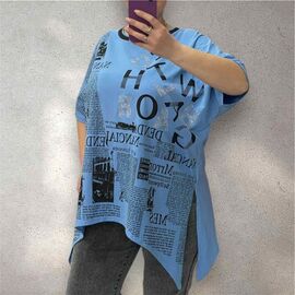 футболка жіноча 25319 l.blue р.54-58 "Elena&Vika" недорого оптом від прямого постачальника