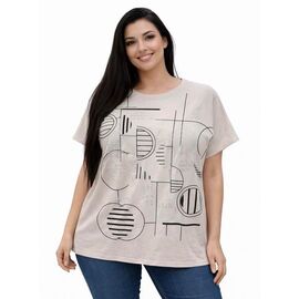 футболка жіноча 26008 l.beige р.54-58 "Elena&Vika" недорого оптом від прямого постачальника