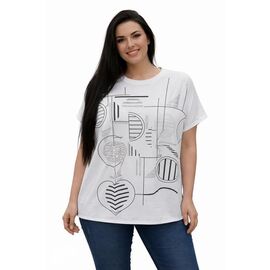 футболка жіноча 26008 white р.54-58 "Elena&Vika" недорого оптом від прямого постачальника