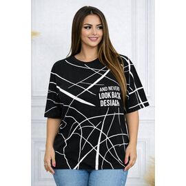 футболка жіноча 26009 black р.54-58 "Elena&Vika" недорого оптом від прямого постачальника