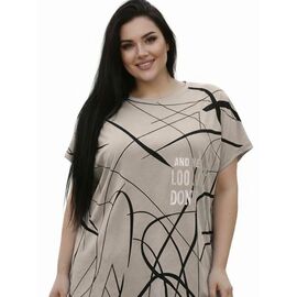 футболка жіноча 26009 l.beige р.54-58 "Elena&Vika" недорого оптом від прямого постачальника