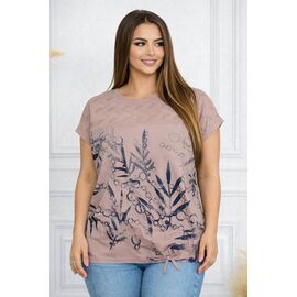 футболка жіноча 26012 beige р.54-58 "Elena&Vika" недорого оптом від прямого постачальника