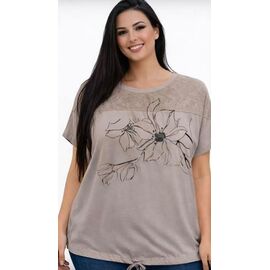 футболка жіноча 26013 grey р.54-58 "Elena&Vika" недорого оптом від прямого постачальника