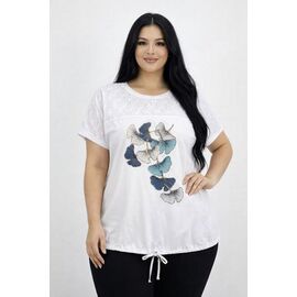 футболка жіноча 26019 white р.52-56 "Elena&Vika" недорого оптом від прямого постачальника