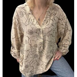 Сорочка жіноча 26022 beige р.50-56 "Elena&Vika" недорого оптом від прямого постачальника