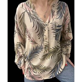 Сорочка жіноча 26023 l.beige р.50-56 "Elena&Vika" недорого оптом від прямого постачальника