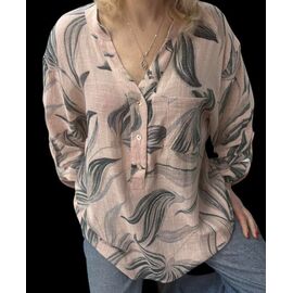 Сорочка жіноча 26024 d.beige р.50-56 "Elena&Vika" недорого оптом від прямого постачальника