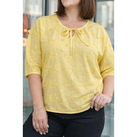 Жіноча блузка 26027 yellow р.52-54 "Elena&Vika" недорого оптом від прямого постачальника