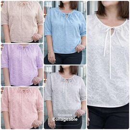 Жіноча блузка 26029 white р.52-54 "Elena&Vika" недорого оптом від прямого постачальника