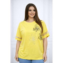 футболка жіноча 26034 yellow р.58-62 "Elena&Vika" недорого оптом від прямого постачальника
