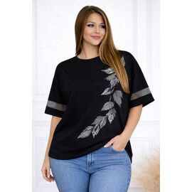 футболка жіноча 26036 black р.58-62 "Elena&Vika" недорого оптом від прямого постачальника