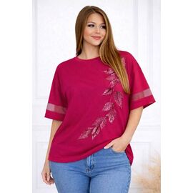 футболка жіноча 26036 crimson р.58-62 "Elena&Vika" недорого оптом від прямого постачальника