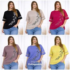 футболка жіноча 26036 lilac р.58-62 "Elena&Vika" недорого оптом від прямого постачальника