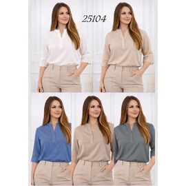Жіноча блузка 26104 d.beige р.52-56 "Elena&Vika" недорого оптом від прямого постачальника