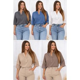 Жіноча блузка 26105 beige р.52-56 "Elena&Vika" недорого оптом від прямого постачальника