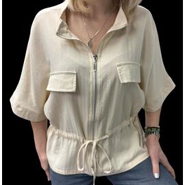 Сорочка жіноча літня 26118 beige р.46-50 "Elena&Vika" недорого оптом від прямого постачальника