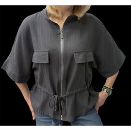 Сорочка жіноча літня 26118 black р.46-50 "Elena&Vika" недорого оптом від прямого постачальника